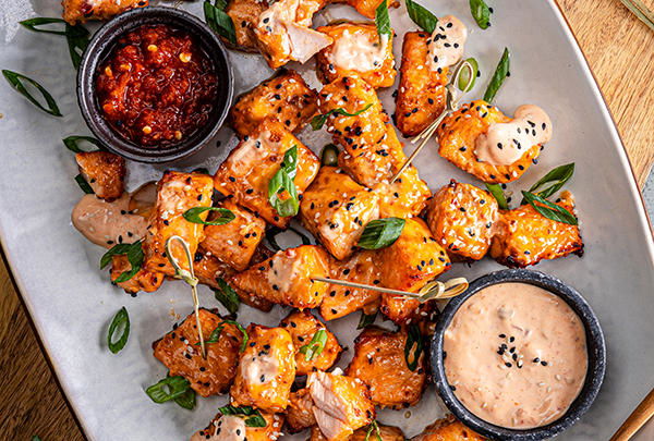 Air Fryer Smoky & Sweet Salmon Bites